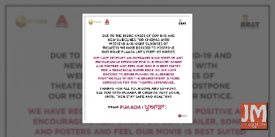 'Puaada' theatrical release pushed again until further notice