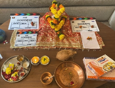 Goodbye', starring Amitabh Bachchan and Rashmika Mandana of Balaji Telefilms and Reliance Entertainment, started shooting; Vikas Bahl will direct.