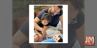 Kareena posts pic of newborn son, hides face with emoji