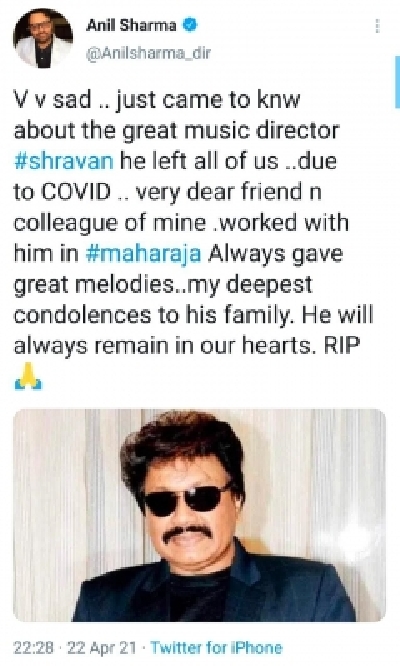 Bollywood mourns demise of composer Shravan Rathod