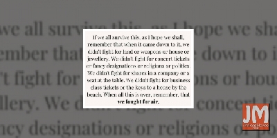 Varun Dhawan: We are in this together