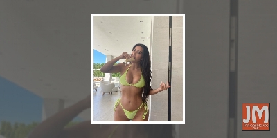 Kim Kardashian glows in neon bikini