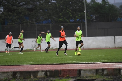 Mumbai: Stars Football Practice at Bandra on Sunday June 20,2021.(Photo: Sanjay Tiwari/IANS)