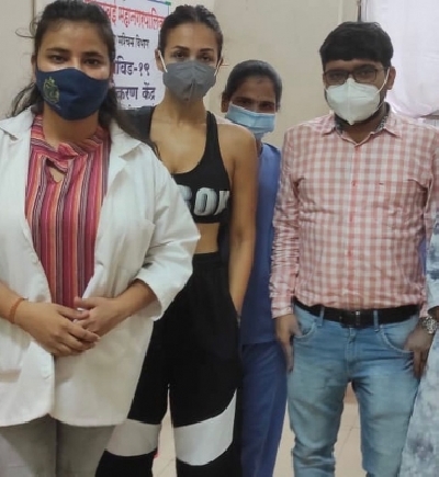 Malaika Arora is "fully vaccinated" as she takes her second vaccine shot for covid-19.(photo:instagram) Malaika Arora is "fully vaccinated" as she takes her second vaccine shot for covid-19.(photo:instagram)