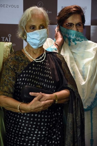 Mumbai: Bollywood actress Waheeda Rehman and Helen attended the event of Rendezvous series in Mumbai on Wednesday, July 14, 2021.(Photo:Sandeep Mahankal/IANS)