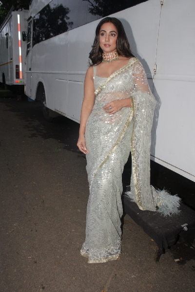 Mumbai: Rakhi Sawant hina khan big boss ott set on Sunday, August 22, 2021.(Photo: Sanjay Tiwari/IANS)