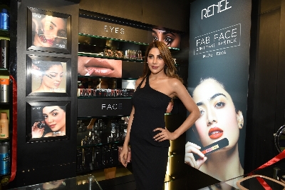 Mumbai: Nikki Tamboli at Launch of RENEE Cosmetics first flagship Store on Wednesday, September 01, 2021.(Photo: Sanjay Tiwari/IANS)