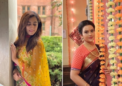 JONITA GANDHI AND AMRUTA FADNAVIS. JONITA GANDHI AND AMRUTA FADNAVIS.
