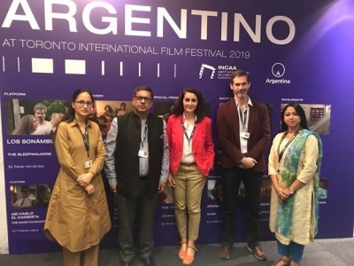 Toronto: The Indian delegation at Toronto International Film Festival (TIFF) 2019, on Sep 7, 2019. The delegation met with a number of Key Stakeholders from the international film-making industry and apprised them of the proposed festival architecture including Viviana A. Dirolli, Executive Director and Diego Marambio Avaria, International Affairs Coordinator, INCAA. The INCAA expressed that India should participate in the premiere film festival of Argentina -  Mar del Plata International Film F