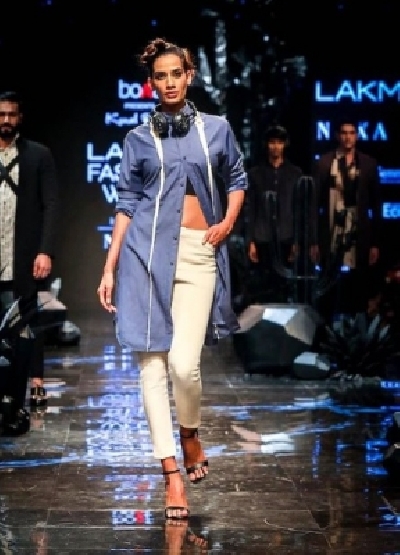 Model Sony Kaur on the runway