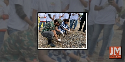 Jackky Bhagnani joins post-Ganpati visarjan clean-up drive