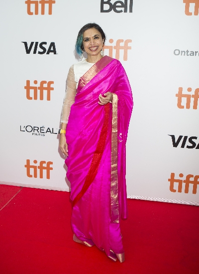 TORONTO, Sept. 13, 2019 (Xinhua) -- Director Shonali Bose poses for photos before the world premiere of the film "The Sky Is Pink" at Roy Thomson Hall during the 2019 Toronto International Film Festival (TIFF) in Toronto, Canada, on Sept. 13, 2019. (Photo by Zou Zheng/Xinhua/IANS)