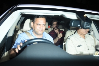 Mumbai: Actor Shah Rukh Khan at the birthday bash of actor Ranbir Kapoor, in Mumbai on Sep 27, 2019. (Photo: IANS)