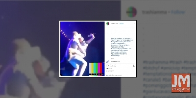 Lady Gaga and fan fall off stage in Las Vegas