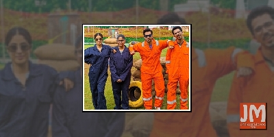 Varun Dhawan, Janhvi Kapoor play paintball with fans