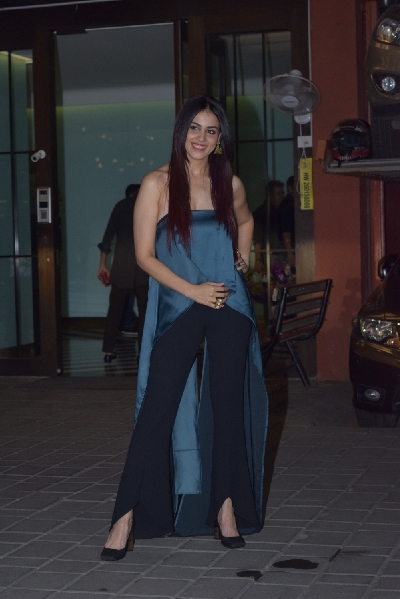 Mumbai: Actress Genelia D'Souza at the wedding anniversary party of actor Aayush Sharma and his wife Arpita Khan in Mumbai on Nov 18, 2019. (Photo: IANS)