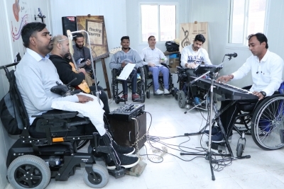 Chandigarh: Flowing Karma performing at Chandigarh Spinal Rehab, Sector 28 on Nov 21, 2019. (Photo: IANS)