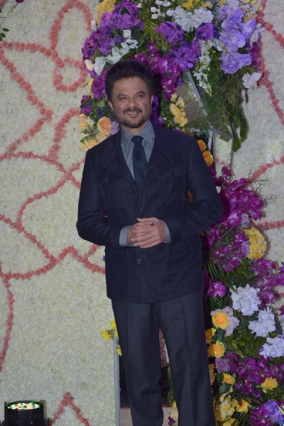 Mumbai: Actor Anil Kapoor at the wedding reception of filmmaker Sooraj Barjatya's son Devaansh Barjatya in Mumbai on Nov 29, 2019. (Photo: IANS)