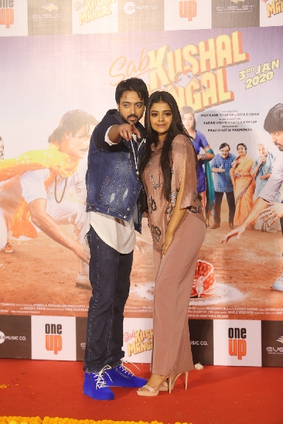 Mumbai: Actors Priyank Sharma and Riva Kishan at the trailer launch of film "Sab Kushal Mangal" in Mumbai on Dec 3, 2019. (Photo: IANS)